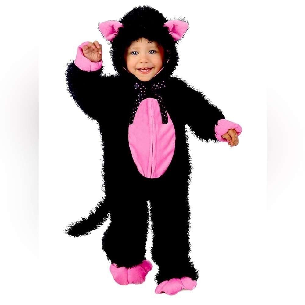 𝅺Halloween Princess Paradise Baby Black & Pink Kitty XS/4
